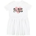 thumbnail image 3 of Inktastic Paris Pink Heart Eiffel Tower with Flowers Girls Toddler Dress, 3 of 5