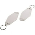 thumbnail image 4 of 48 Pcs Vintage Motel Keychain DIY Blank Hotel Keychains Heat Transfer Blank Keychains Bulk Sublimation (White), 4 of 8