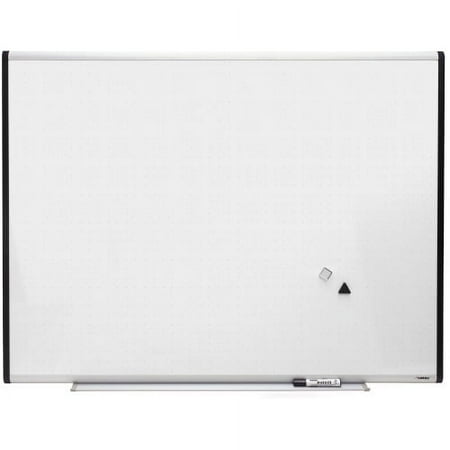 UPC: 0035255696524 | Lorell Magnetic Dry-erase Grid Lines Marker Board 48  (4 ft) Width x 36  (3 ft) Height – Porcelain Surface – Silver  Ebony Frame – 1 Each