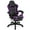 Purple, variant on MoNiBloom Rolling Gaming Chair, Ergonomic Faux Leather Computer Seat with Lumbar Support for Adults Teens Desk Chair, White