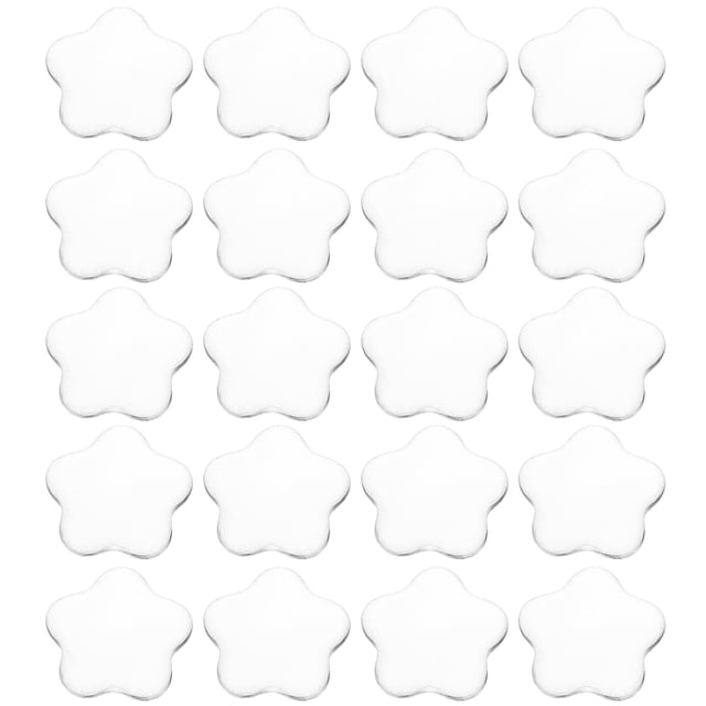 KAKOWELY beads glass 20pcs Transparent Glass Nail Display Beads In Star Shape For Gel Nail Polish Color Showcase Jewelry Making And Diy Crafts0.71"X0.71"X0.08"