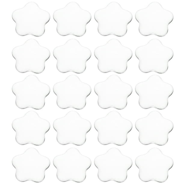 20 cuentas de cristal transparente para exhibir uñas en forma de estrella, ideales para esmaltes de gel, para hacer joyas y manualidades