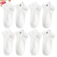 thumbnail image 1 of ADDHAT 4 Pares De Calcetines Tobilleros De Con Bordado Para Mujer Y, 1 of 7