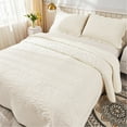 thumbnail image 6 of MarCielo  3 Piece Cotton Oversized Bedspread Quilt Set Tmonica Soft White - Queen, 6 of 6
