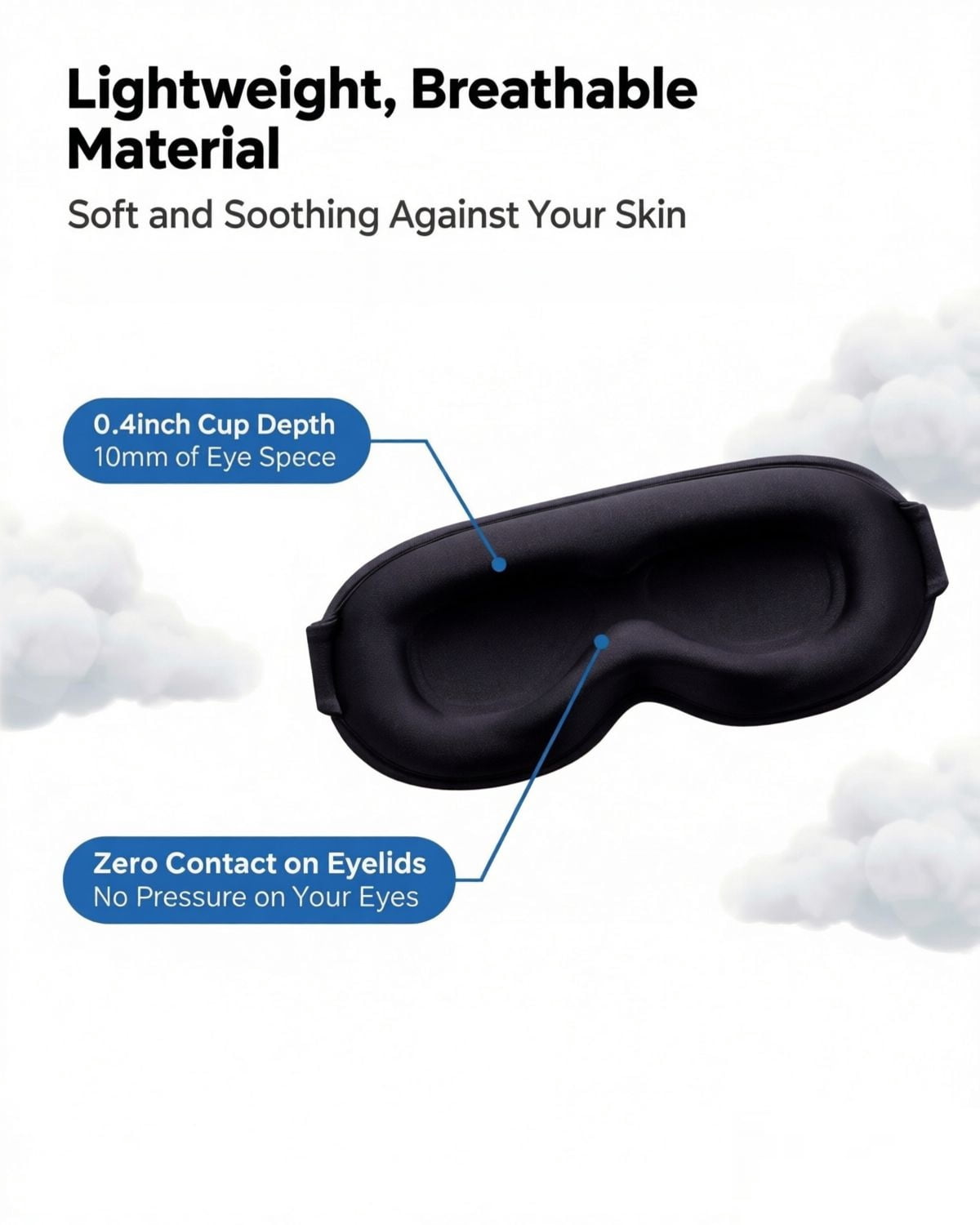 FACEMOON Comfort Weighted Sleep Mask 2 Pack Blackout Memory Foam Zero Pressure Lash Friendly Sleep Essential Travel