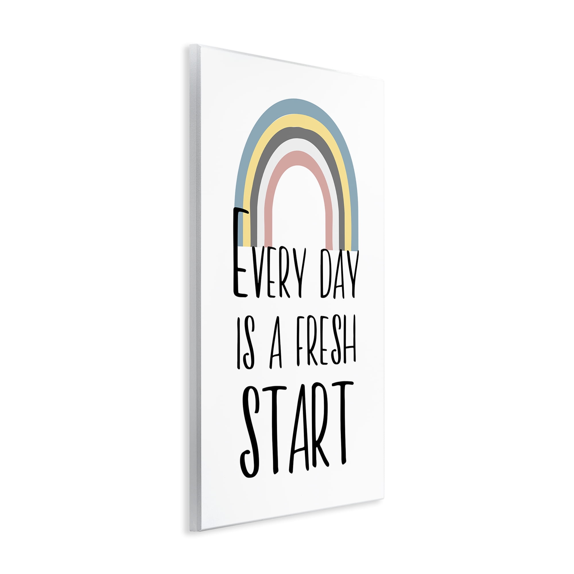 Stupell Industries Every Day Fresh Start Text & Numbers Painting Unframed Art Print Wall Art, 10 x 15