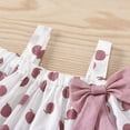 thumbnail image 4 of GXWEA Summer Toddler Girl Clothes 4T Girl Clothes Toddler Baby Girls Summer Clothes Outfits Ruffle Camisole Spot Dot Tops And Shorts Girl Clothing Pink 18-24 Months, 4 of 9
