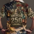 thumbnail image 4 of KHONTS 4th of July Independence Day T Shirts for Men 1776-2026 250th Anniversary Tees USA Flag Printed Short Sleeve Tops Black XL, 4 of 4