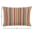 thumbnail image 5 of Casual Cushion Outdoor Lumbar Pillow, Striped Sunbrella Fade-Resistant for Patio Furniture & Porch Swings, 19"W x 12"L, 6" thick, Reversible, Brannon Redwood, 5 of 5