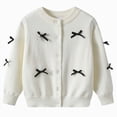 thumbnail image 2 of UAYOTSE Girls 2 3 4 5 6T Cardigan Sweater Long Sleeve School Uniforms Toddler Kids Knit Embroidery Button Jacket,Sizes 5-6 Years, 2 of 5