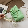 thumbnail image 5 of Bolso de hombro para mujer, cartera pequeña de piel, bolso plisado con cuerpo cruzado informal, 5 of 5
