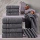 thumbnail image 2 of Juego de toallas de baño Hammam, color gris, 100% algodón, 4 piezas, 2 of 6