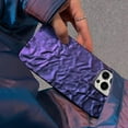 thumbnail image 4 of iPhone 12 Pro Max Glitter Case, Fashion Bling Glitter Purple Cute Soft Silicone Tin Foil 3D Pleats Women Girls Shockproof Soft Case Cover for iPhone 12 Pro Max, 4 of 8