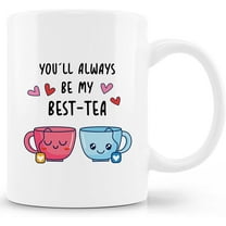 Bestie Coffee Mug Ceramic Mug 11oz - Best Friends Gifts for Birthday, Coffee Mug Gifts for Friends Bestie Sister Lovers, You'll Always Be My Best-Tea Mug