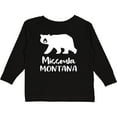 thumbnail image 3 of Inktastic Missoula, Montana White Bear Silhouette Boys or Girls Long Sleeve Toddler T-Shirt, 3 of 5