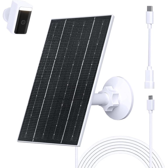 4W Solar Panel Compatible with   Cam , Outdoor Cam V1/V2, -C &   , 9.8ft , IP66 , 360? Adjustable Mount (1 )