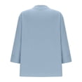 thumbnail image 5 of CheerKidz Women's Round Neck Short Sleeve Loose Tee Summer Staple Blouse Easy Care Clothes Daily Basic(Blue,XL), 5 of 6