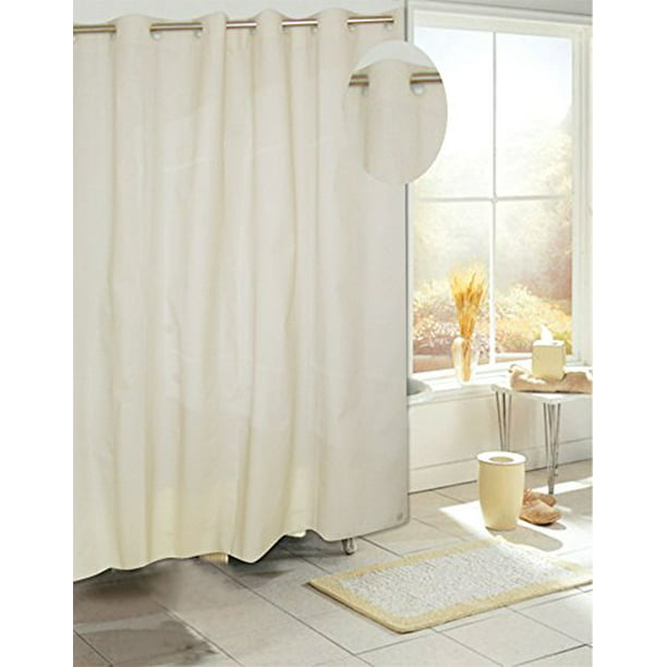 Peva Non Toxic Shower Curtain Liner, Extra Long Shower Curtain No Hooks Needed