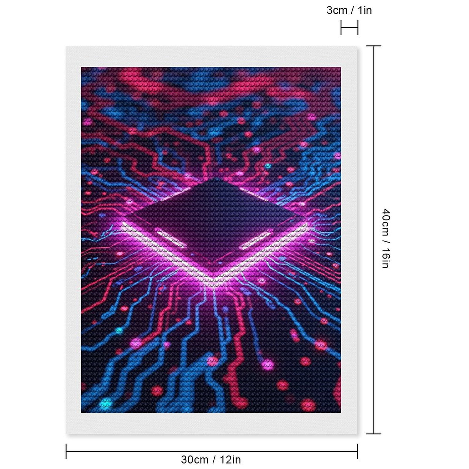 Diamond Art Kits for Adults, Illuminated Circuit Board Tech 5D Diamond Painting Kits for Adults Beginners, DIY Full Drill Diamond Painting, Gem Art and Crafts 12x16
