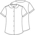 thumbnail image 3 of Classroom School Uniforms Big Kid Short Sleeve Peter Pan Blouse 57552, S, White, 3 of 3