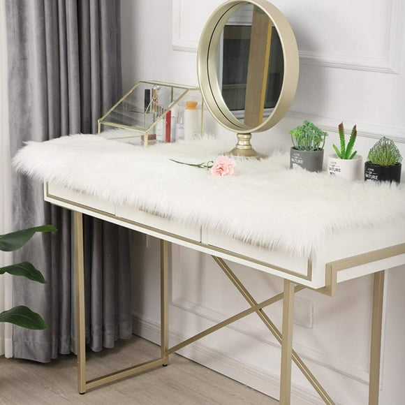 YQHWQ 40x100 cm40x100 cm white solid color plush table runner inches