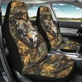 thumbnail image 3 of Kuiaobaty Car Seat Cover for Women, Non-Slip Front Bench Protection Auto Accessories Universal Fit Most Vehicles, Wolf Camo Hunting Forest, 3 of 7