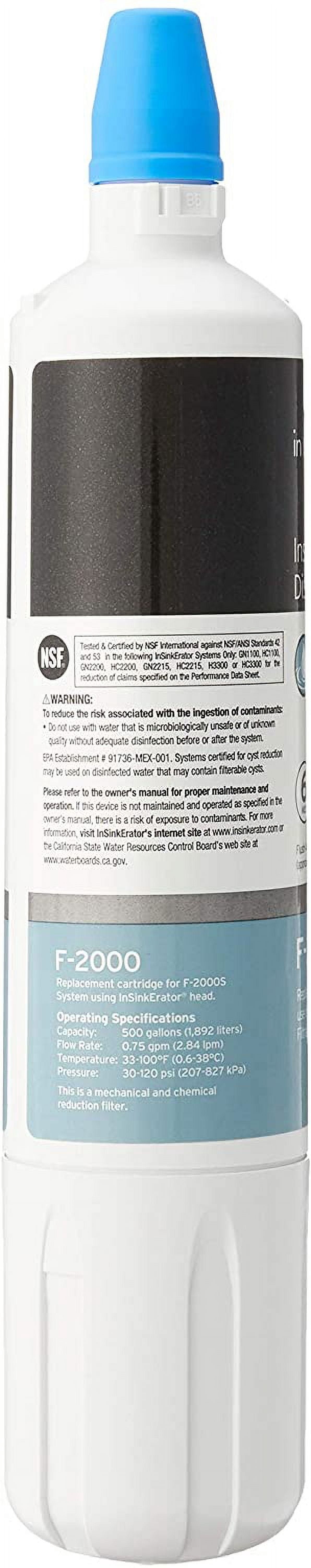 InSinkErator F-2000 Replacement Water Filter, 1-Pack