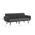 thumbnail image 7 of Weston Home Fosnavag Upholstered Convertible Futon Sofa Bed with USB, Dark Grey Linen, 7 of 7