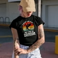 thumbnail image 2 of If You Can't Take the Heat, Don't Poke the Dragon Quote, Retro Distressed Sunset, Military Green T-Shirt, 2XL, 2 of 5