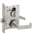 thumbnail image 2 of Schlage L9044 06A 626 Grade 1 Privacy with Coin Turn Mortise Lock 06 Lever A Rose Satin Chrome Finish Field Reversible, 2 of 2