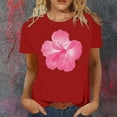 thumbnail image 2 of LUOGENLI T-shirts pour Femmes Mode Décontractée Chemises Imprimées Col Rond Manches Courtes Tee Tops Tunique Blouse T-shirts Graphiques Pêche Saint-Valentin Rouge TTG, 2 of 4