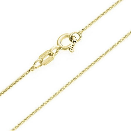 Silverplate Snake - Bling Jewelry Gold Plated 925 Sterling Silver 010 Gauge Snake Chain Italy