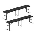 thumbnail image 6 of Uforic 2 Pcs 6FT Folding Bench Lightweight Portable Outdoor Bench with Carrying Handle for Dining Camping Picnic BBQ Sports Garden Indoor Outdoor Patio Activities, Black, 6 of 9