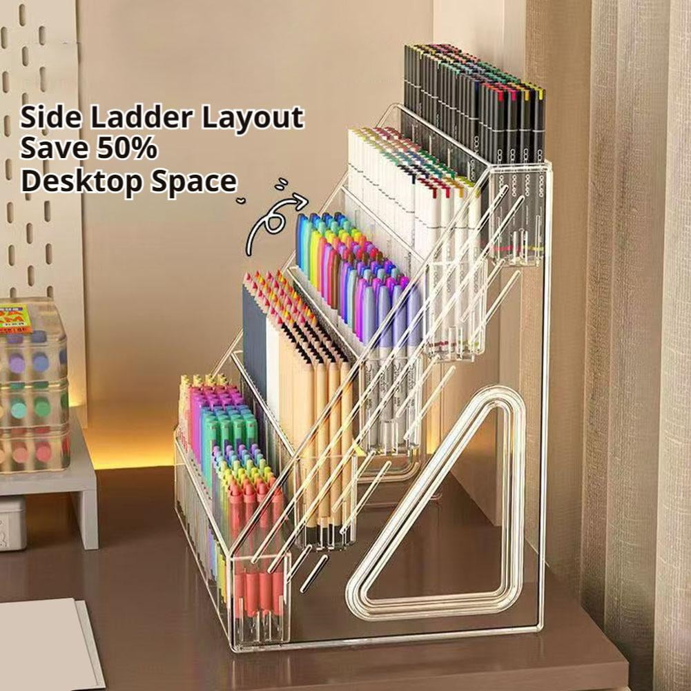 4-Tier Plastic Drink Packet Organizer with 20 Compartments Easy Assembly Water Flavor Mix Holder for Kitchen Cabinet Storage