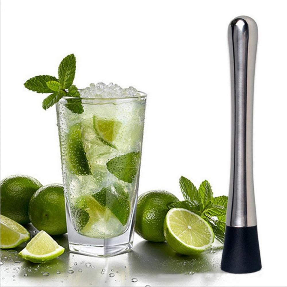 Cocktail Muddler and Mixing Spoon Bar Set Drinks Stainless Steel Mojito Tools 
