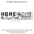 thumbnail image 2 of PVC Wall Stickers for Wall Decoration Word Bless this HOME with LOVE LAUGHTER Floral Pattern 24x77cm DIY, 2 of 8