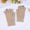 thumbnail image 2 of OAVQHLG3B Gloves Winter Women's Cold And Windproof Animal Pattern Plush Warm Knitted Finger Gloves, 2 of 4