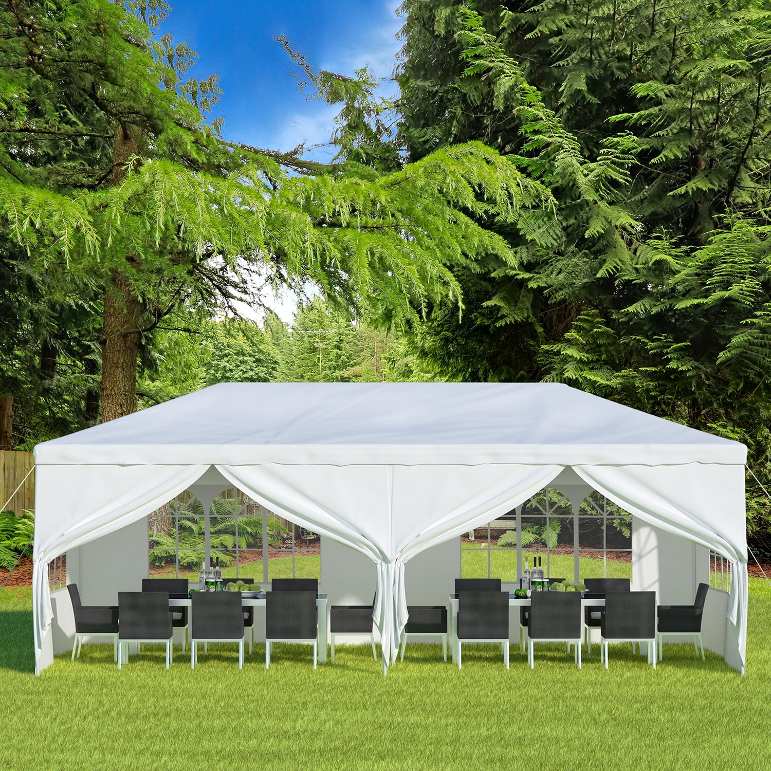 Large Waterproof Marquee Outdoor Gazebo Canopy Garden Party Tent Awning Patio 