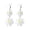 White, variant on 1 Pair Women Flower Dangle Earrings 2D Acrylic Floral Hook Earrings Hypoallergenic Lightweight Floral Drop Earrings Fashion Jewelry