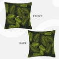 thumbnail image 3 of Bingfone Tropical Palm Leaves Fern Leaf Linen Throw Pillow Covers Cushion Case Pocket Button Vintage Farmhouse Pillowcase For Sofa Couch Bed 16"X16", 3 of 9