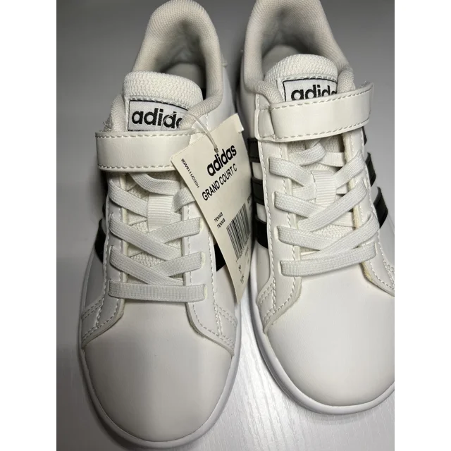 Adi - dasKids' Grand Court Sneaker Little/Big Kid Black stripes