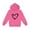 Hot Pink, variant on Tranfacy Kids Boys and Girls 1 to 14 Years Fall Hooded Sweatshirts Heart Print Drawstring Pocket Long Sleeve Round Neck Outer Tops