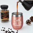 thumbnail image 4 of 40th Birthday Gifts for Women - 40th Birthday Wine Tumbler, 12oz Stainless Steel Wine Tumbler with Lid and Straw, 40 Years Old Birthday Gifts for Birthday Party Anniversary Decorations (Rose Gold), 4 of 6