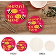 thumbnail image 4 of SKYSONIC Cute Cartoon Quotes Pot Holders Trivets, 2 Pcs Heat Resistant Trivets,Meant to Bee Cotton Thread Weave Mats for Hot Pads Pans Pot Bowl Teapot for Kitchen Decor, 4 of 7
