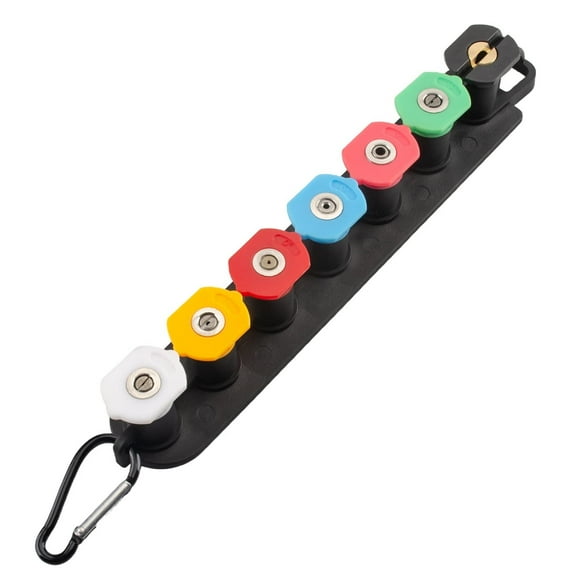 Buse de Tuyau d'Eau de Classification des Produits 2 - Ensemble de 7 Embouts de Nettoyeur Haute Pression avec Support 1/4 Pouce Buses de Nettoyeur Haute Pression 4 Kit de Rinçage Multiple pour un Nettoyage Efficace