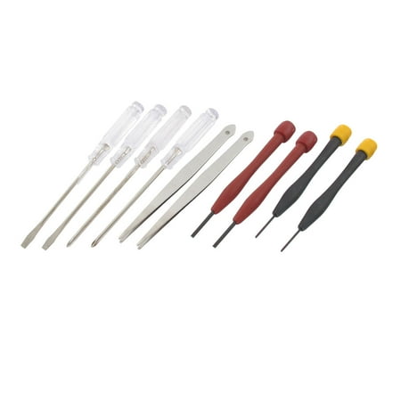 Phillips Slotted Screwdriver Straight Tweezer Jewelry Watch Repair Tool 2 Sets