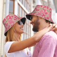 thumbnail image 5 of Bucket Hat for Men Women, Colorful Gecko Pink Polka Dots Breathable Sun Hat Summer Beach Hats, Fun Womens Mens Bucket Hat for Travel Outdoor Vacation Fishing Hiking Sports, 5 of 6
