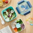 thumbnail image 5 of SUOKL Bento Box Salad Container Large Salad Bowl 4 Compartment Salad Lunch Container With Reusable Utensil Set And Container For Dressings, 5 of 7