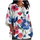thumbnail image 2 of Fiudx Ofertas de La Semana Blusa Holgada Estampada con Manga 3/4, Informal, a La Moda, para Mujer, 2 of 3