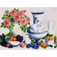 thumbnail image 1 of Kit de punto de cruz de flores de frutas DIY de 14 quilates con bordado completo estampado a mano Tmvgtek Oficina Multiescena Multifunción, 1 of 9